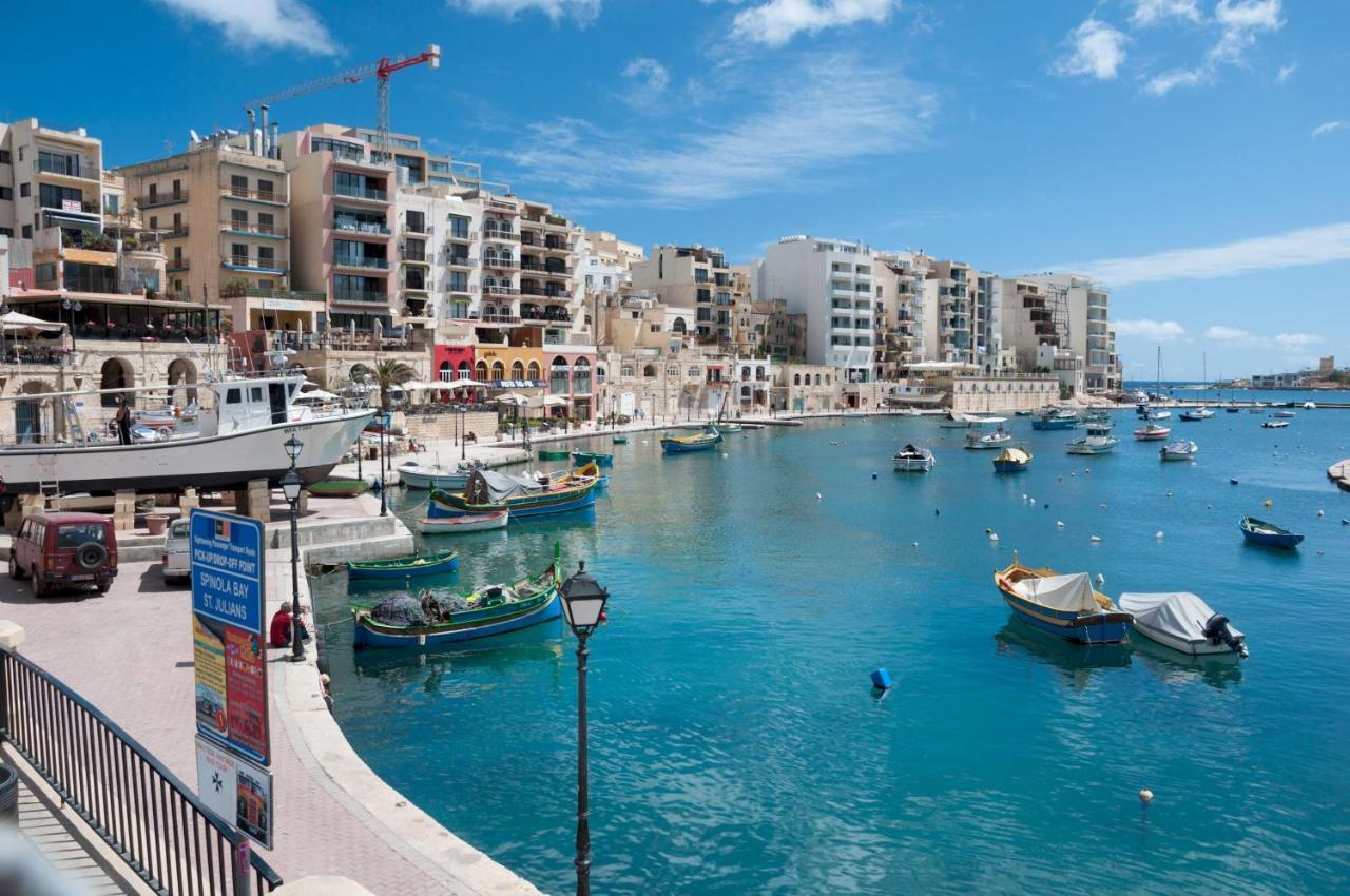 Splendid Seaside Retreat On Spinola Bay Apartment Saint Julian's Bagian luar foto